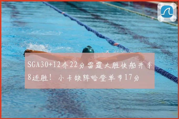 SGA30+12乔22分雷霆大胜快船开季8连胜！小卡缺阵哈登单节17分
